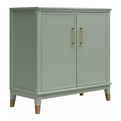 Westerleigh Wooden Storage Cabinet With 2 Doors In Pale Green
