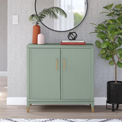 Westerleigh Wooden Storage Cabinet With 2 Doors In Pale Green