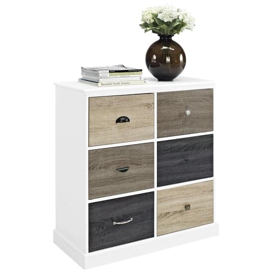 Mercer Wooden Storage Cabinet With 6 Doors In White