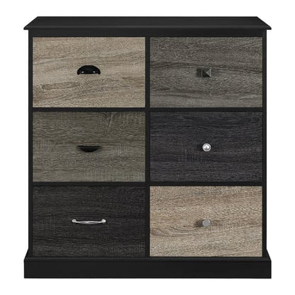 Mercer Wooden Storage Cabinet With 6 Doors In Black