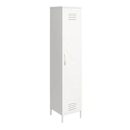 Mission District Metal Storage Cabinet With 1 Door In White
