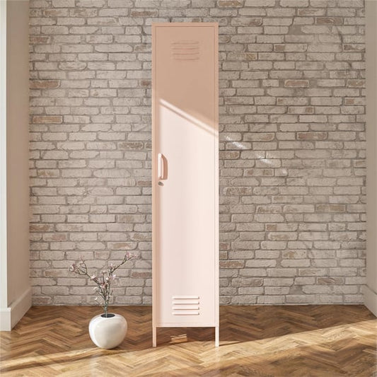 Mission District Metal Storage Cabinet With 1 Door In Pink