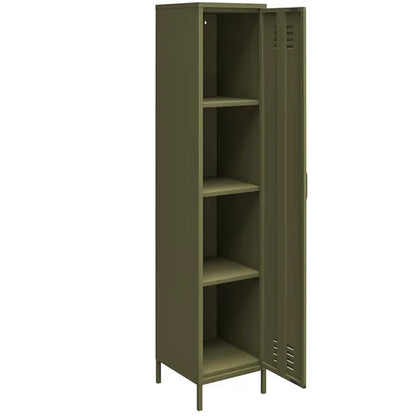 Bradford Metal Storage Cabinet Tall With 1 Door In Olive Green