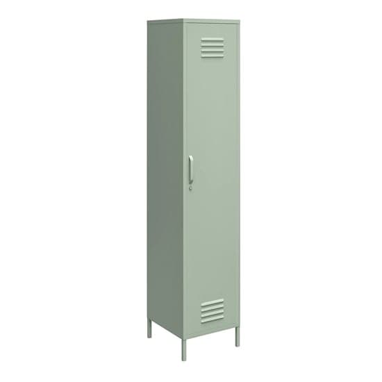 Mission District Metal Storage Cabinet With 1 Door In Pale Green