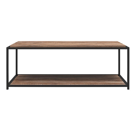 Quincy Wooden Coffee Table In Weathered Oak