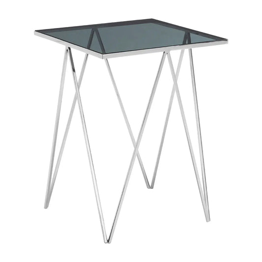 Shalimar Square Top Side Table With Triangular Base