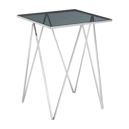 Shalimar Square Top Side Table With Triangular Base
