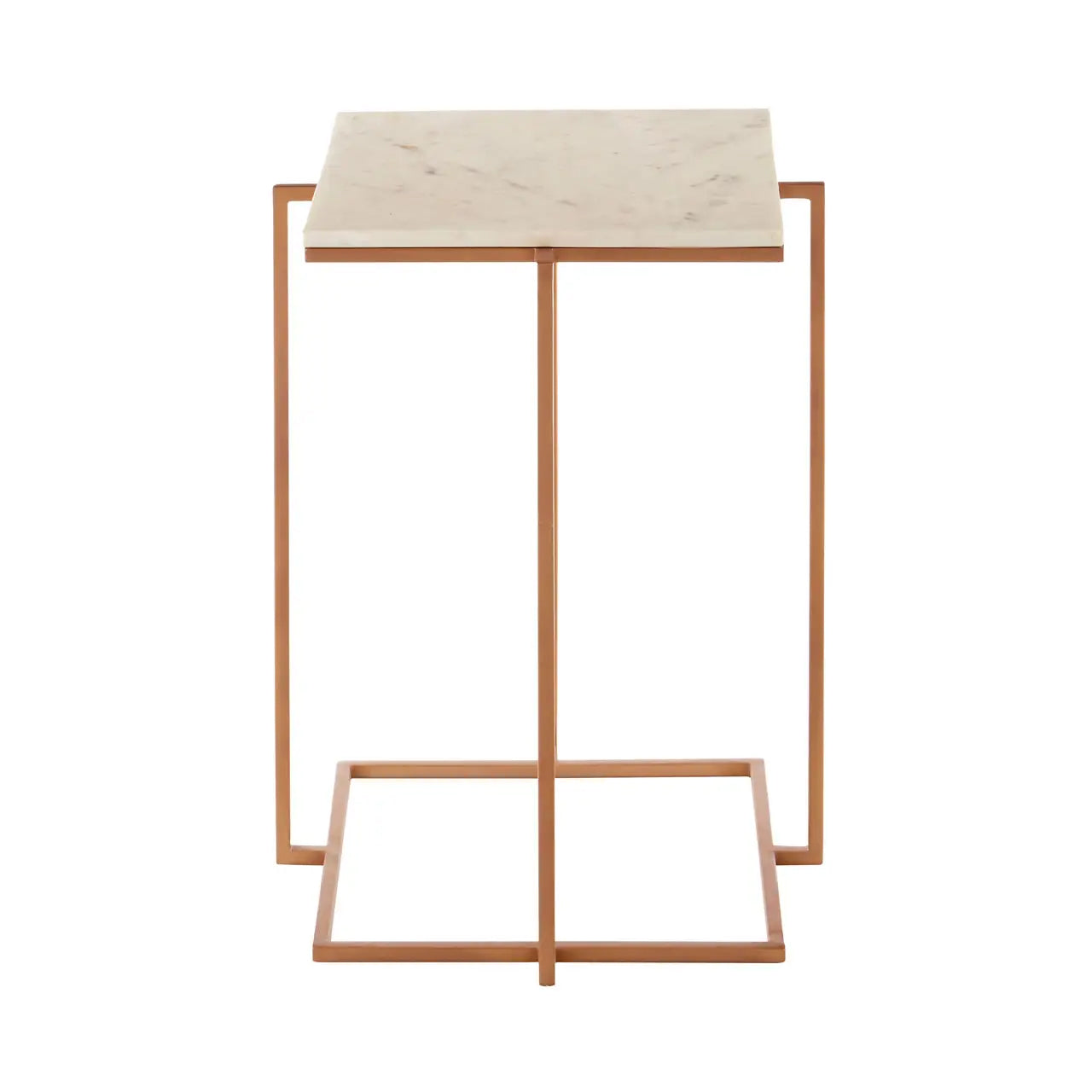 Shalimar Marble Side Table With Gold Finish Legs