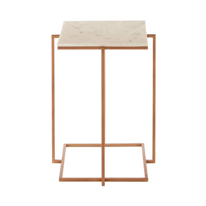 Shalimar Marble Side Table With Gold Finish Legs