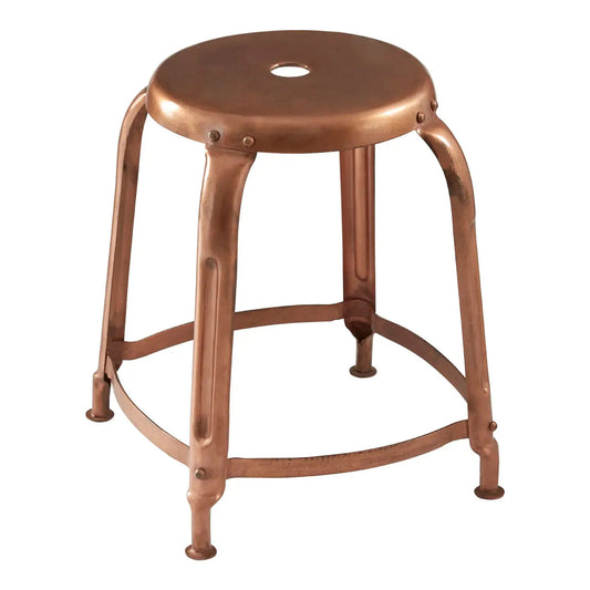 Crest Metal Bar Stool In Copper