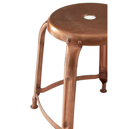 Crest Metal Bar Stool In Copper