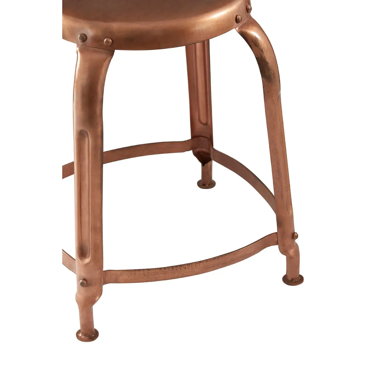 Crest Metal Bar Stool In Copper