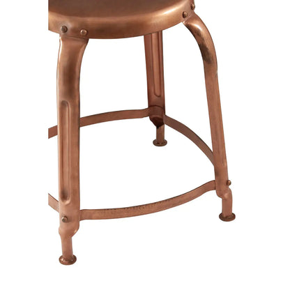 Crest Metal Bar Stool In Copper