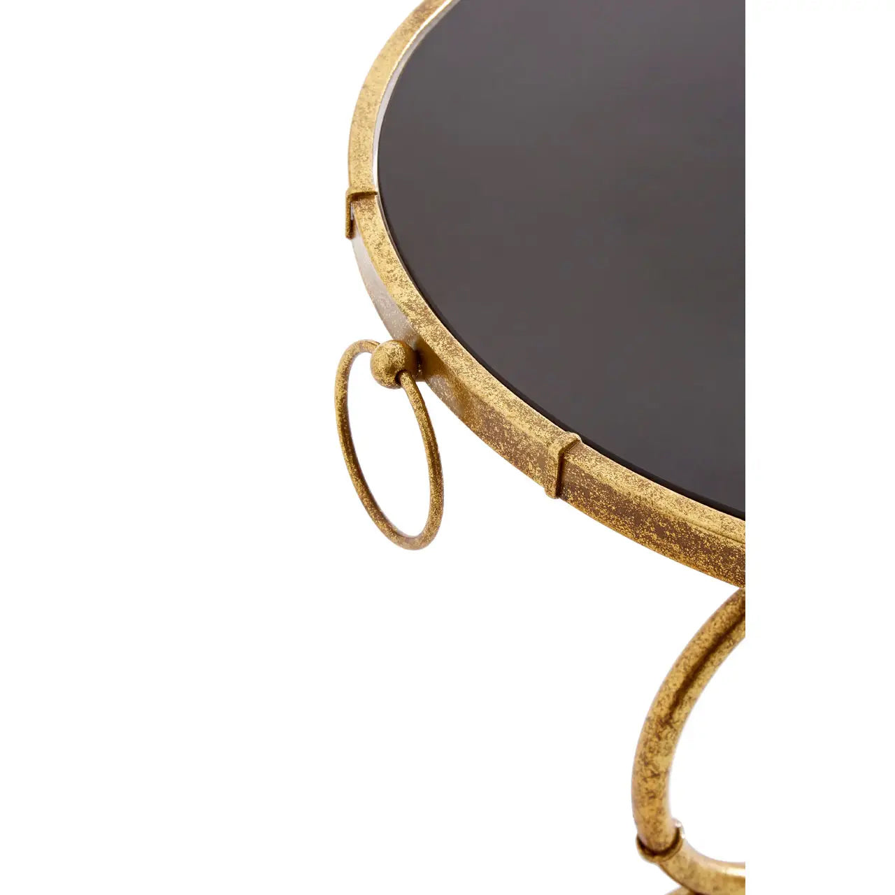 Monroe Tempered Glass Top Accent Table In Black