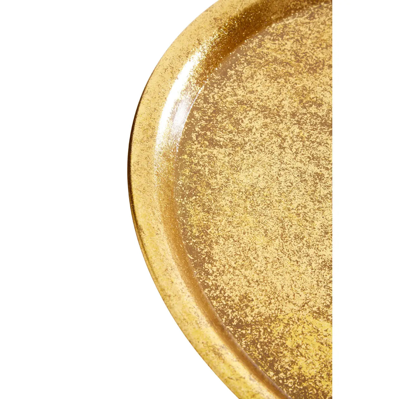 Monroe Small Steel Accent Table In Distressed Gold