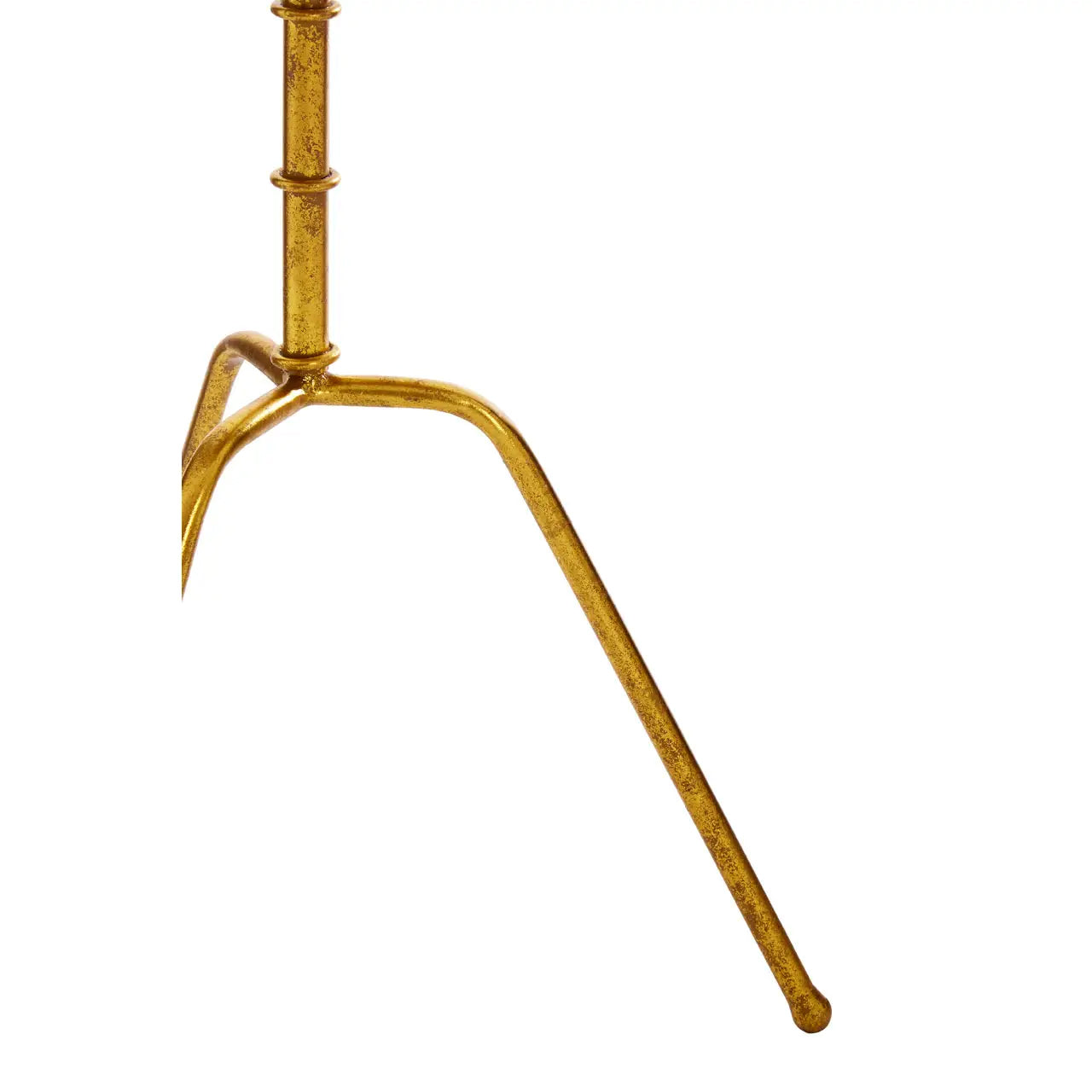 Monroe Small Steel Accent Table In Distressed Gold
