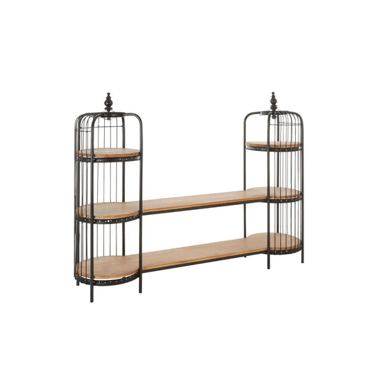 Mantis Long Metal Shelving Unit In Black