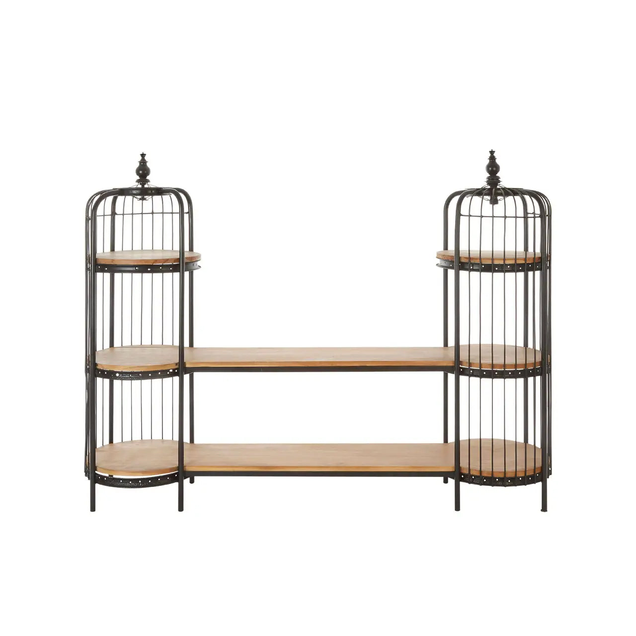 Mantis Long Metal Shelving Unit In Black