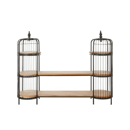 Mantis Long Metal Shelving Unit In Black