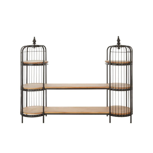 Mantis Long Metal Shelving Unit In Black