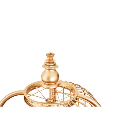 Mantis Long Metal Shelving Unit In Champagne Gold