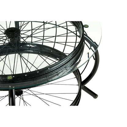 Mantis Clear Glass Coffee Table With Black Metal Frame