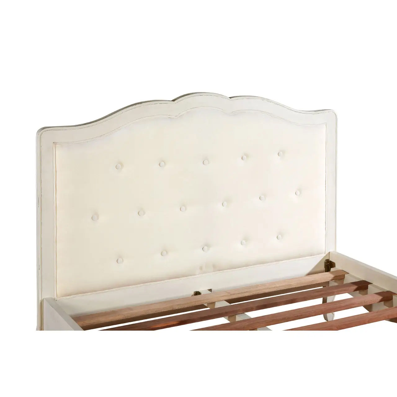 Loire Wooden Double Bed In Painted White