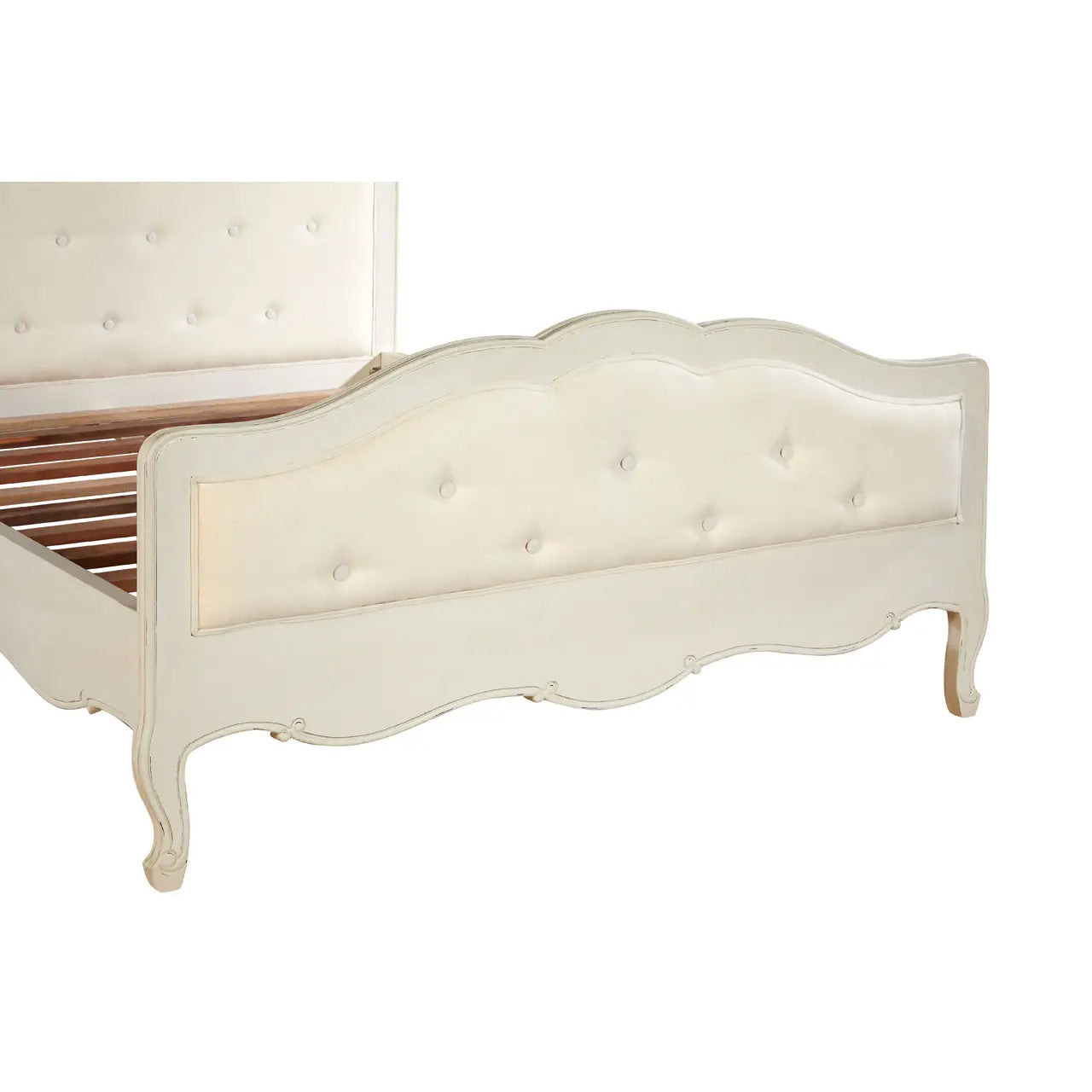 Loire Wooden Double Bed In Painted White
