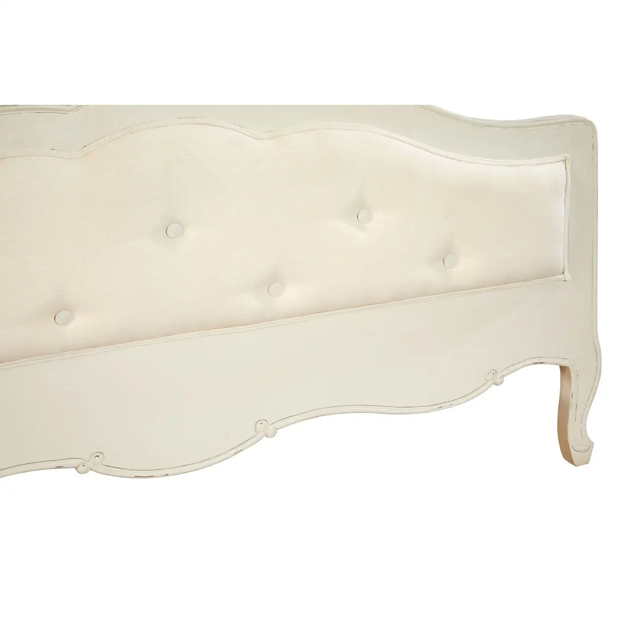 Loire Wooden Double Bed In Painted White
