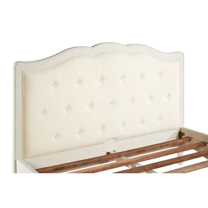 Loire Wooden King Size Bed In Painted White
