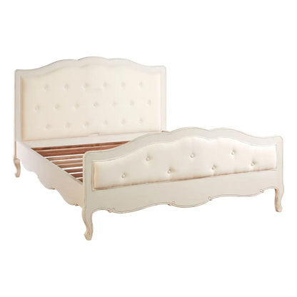 Loire Wooden King Size Bed In Painted White