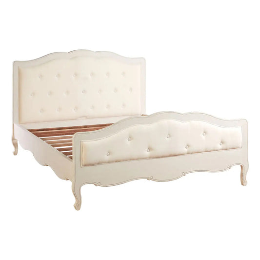 Loire Wooden King Size Bed In Painted White