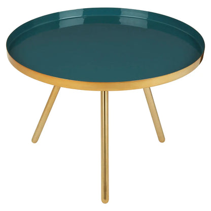 Enox Large Metal Side Table In Diesel Enamel