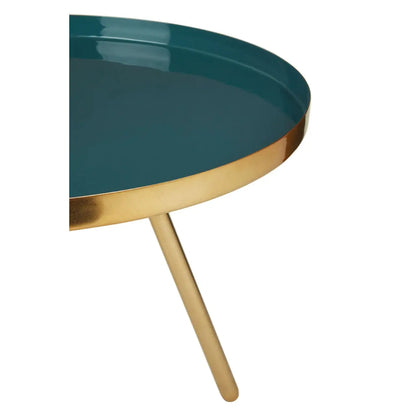 Enox Large Metal Side Table In Diesel Enamel