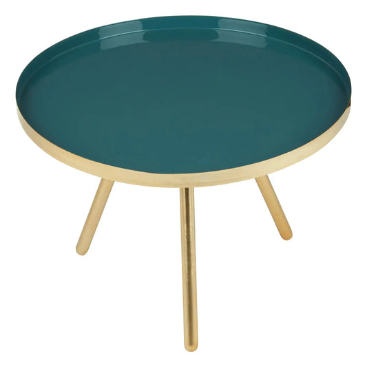 Enox Small Metal Side Table In Diesel Enamel