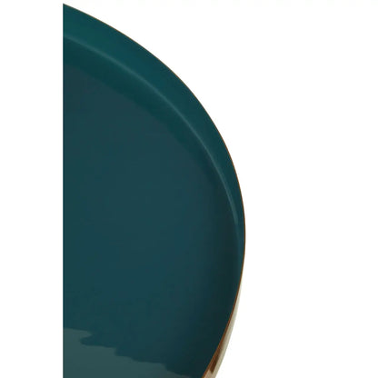 Enox Small Metal Side Table In Diesel Enamel
