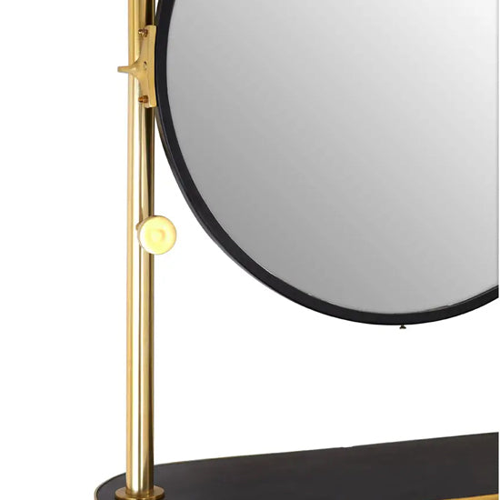Hawkes Aluminium Coat Stand In Antique Brass With Mirror