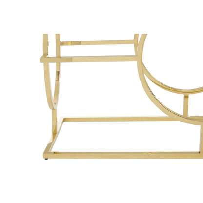 Roena Mirrored Glass Console Table With Gold Stainless Steel Base