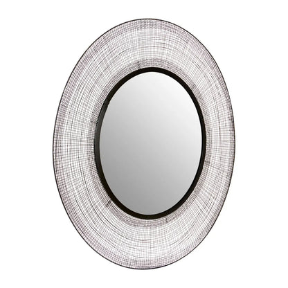 Trento Circular Wall Mirror With Metallic Frame