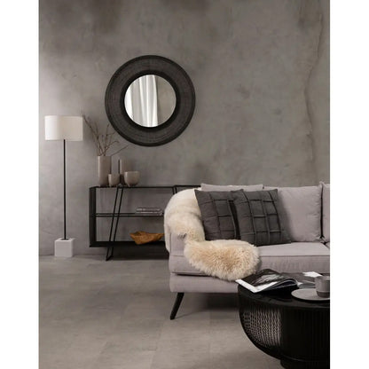 Trento Circular Wall Mirror With Metallic Frame
