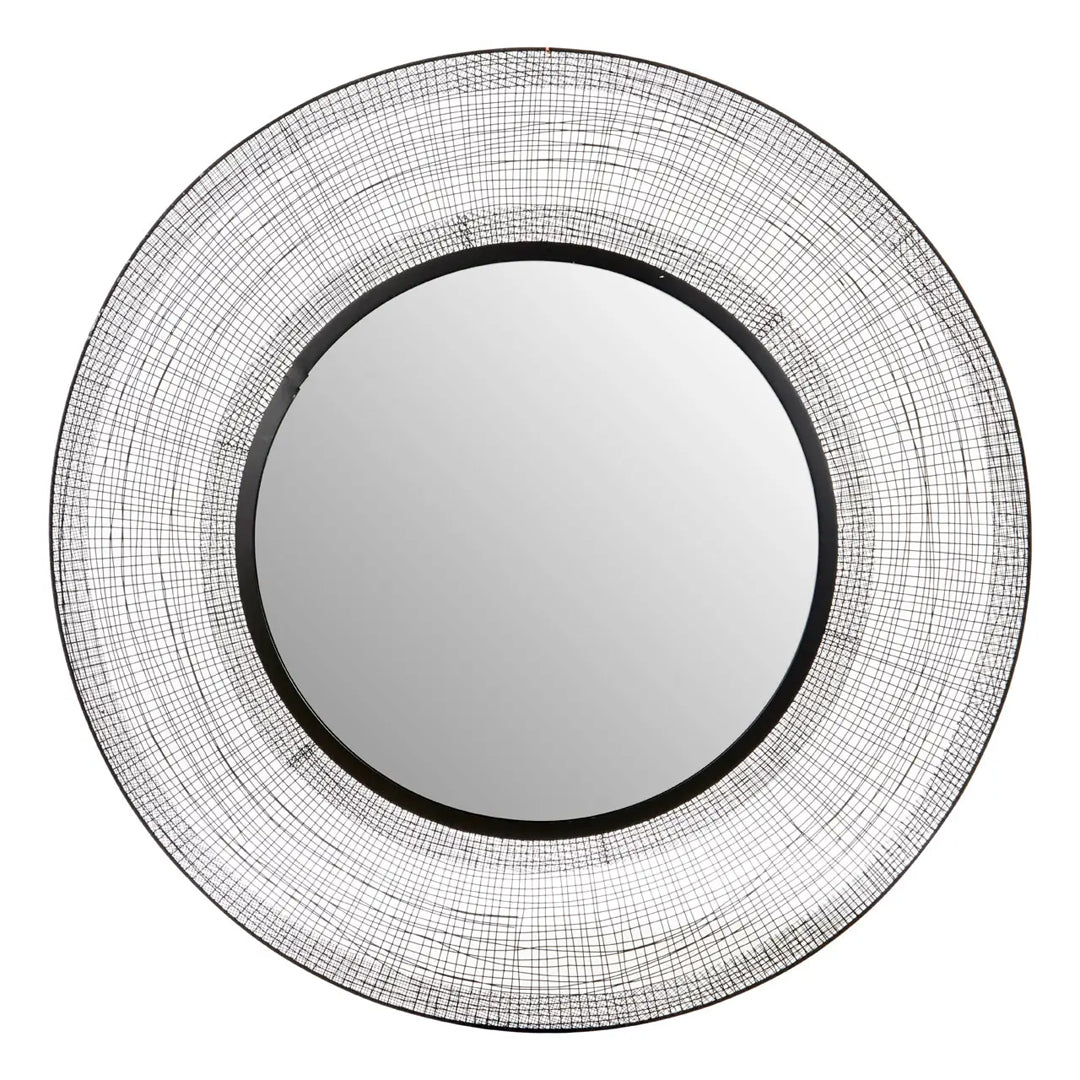Trento Circular Wall Mirror With Metallic Frame