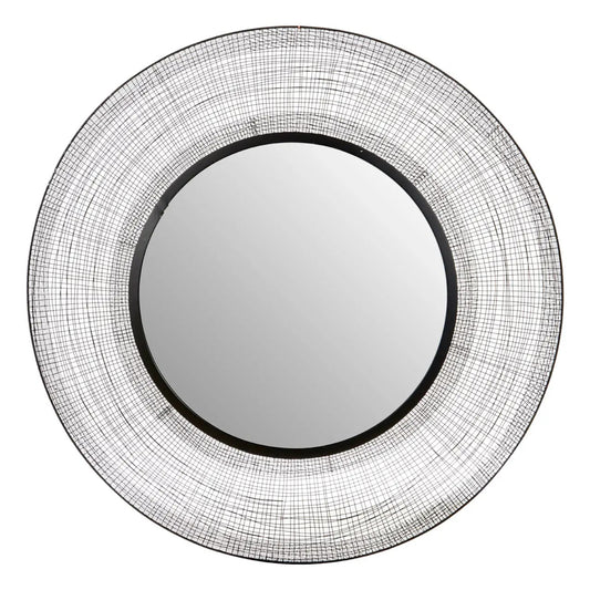 Trento Circular Wall Mirror With Metallic Frame