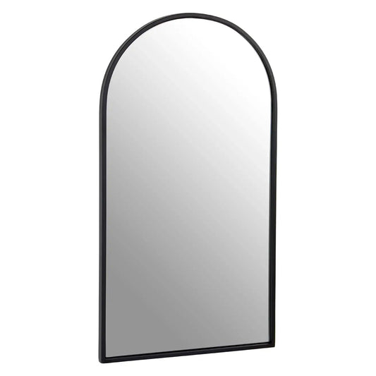 Trento Tall Wall Mirror With Black Metal Frame
