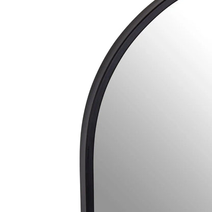 Trento Tall Wall Mirror With Black Metal Frame