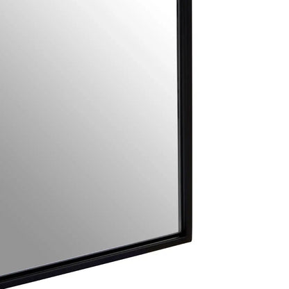 Trento Tall Wall Mirror With Black Metal Frame