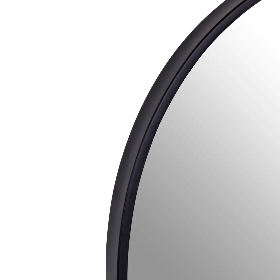 Trento Large Wall Mirror With Black Metal Frame