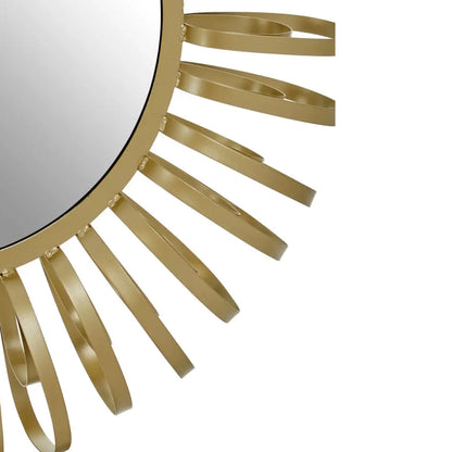 Trento Multi Ring Design Wall Mirror In Gold With Openwork Frame