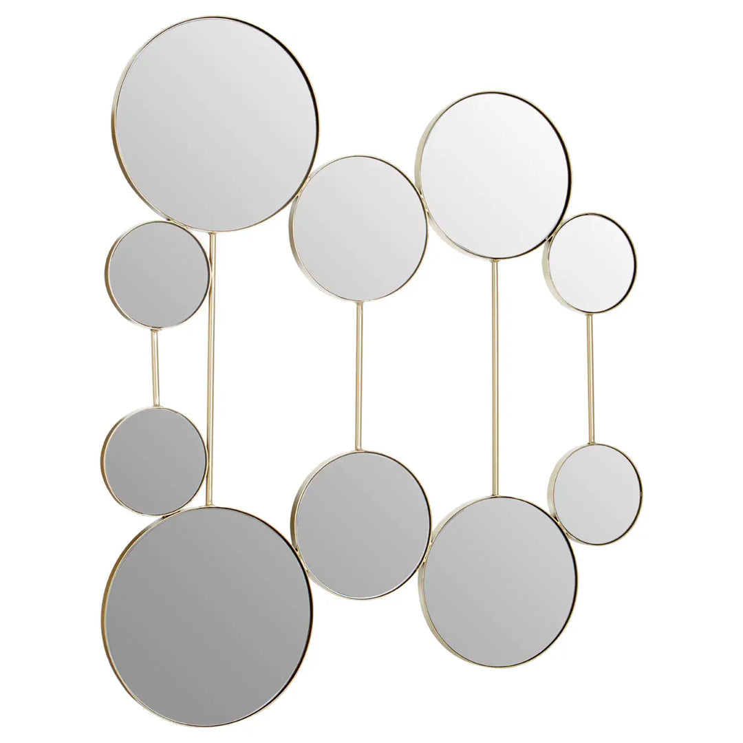 Trento Gold Multi Circle Wall Mirror With Touch Of Whimsical Accent