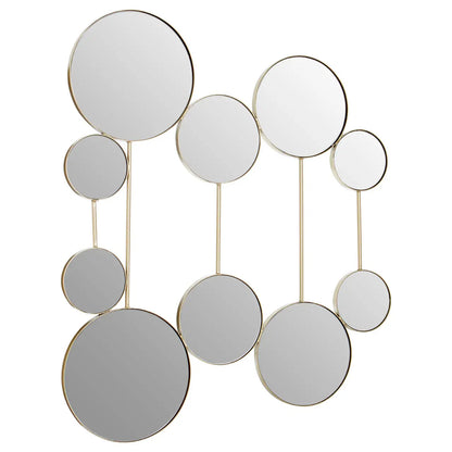 Trento Gold Multi Circle Wall Mirror With Touch Of Whimsical Accent