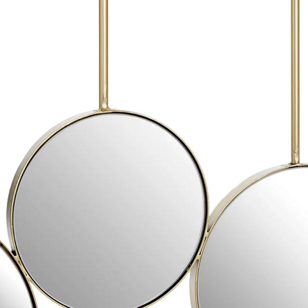 Trento Gold Multi Circle Wall Mirror With Touch Of Whimsical Accent